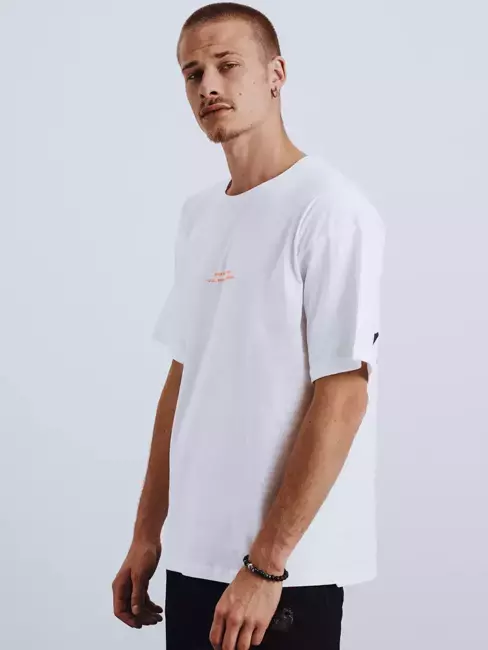 Pánské tričko s potiskem bílé Dstreet RX4623