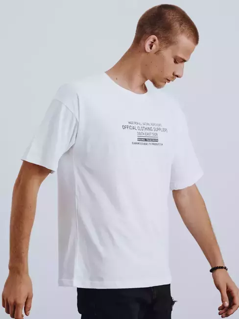 Pánské tričko s potiskem bílé Dstreet RX4646