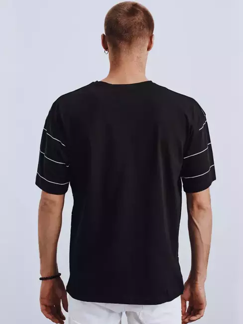 Pánské tričko s potiskem černé Dstreet RX4637