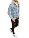Pánská bunda džínová s kapucí modrá Dstreet TX3615_2