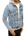 Pánská bunda džínová s kapucí modrá Dstreet TX3615_4