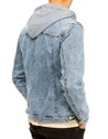 Pánská bunda džínová s kapucí modrá Dstreet TX3615_5