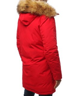 Pánská bunda parka zimní červená Dstreet TX2995_5