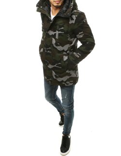 Pánská bunda zimní s kapucí khaki Dstreet TX3475_2