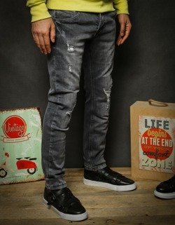 Pánské džínové kalhoty šedé Dstreet UX2325_2