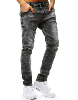 Pánské kalhoty džínové tmavě šedé Dstreet UX2669_3