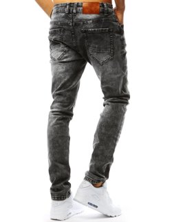 Pánské kalhoty džínové tmavě šedé Dstreet UX2669_4