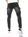 Pánské nákladní kalhoty džínové černé Dstreet UX3254_4