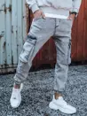 Pánské nákladní kalhoty džínové světle šedé Dstreet UX3309_3