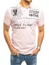 Pánské polo tričko s potiskem růžové Dstreet PX0466_1