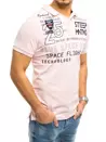 Pánské polo tričko s potiskem růžové Dstreet PX0466_2