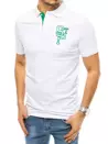 Pánské polo tričko s výšivkou bílé Dstreet PX0439