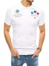 Pánské polo tričko s výšivkou bílé Dstreet PX0455_1