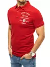 Pánské polo tričko s výšivkou červené Dstreet PX0399_2