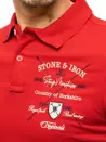 Pánské polo tričko s výšivkou červené Dstreet PX0399_3