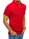 Pánské polo tričko s výšivkou červené Dstreet PX0469_3