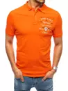 Pánské polo tričko s výšivkou oranžové Dstreet PX0397
