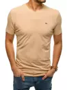Pánské tričko bez potisku béžové Dstreet RX4465