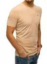 Pánské tričko bez potisku béžové Dstreet RX4465_3