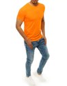 Pánské tričko bez potisku světle oranžové Dstreet RX4190_2