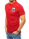 Polo tričko s výšivkou červené Dstreet PX0390_2