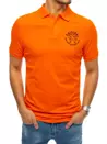 Polo tričko s výšivkou oranžové Dstreet PX0395_2