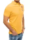 Polo tričko s výšivkou žluté Dstreet PX0435_3